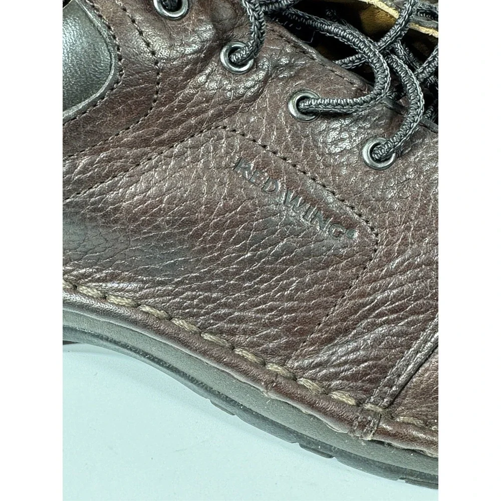 Red Wing Mens 9.5 D Safety Toe Oxfords Brown‎ Leather Work Shoes